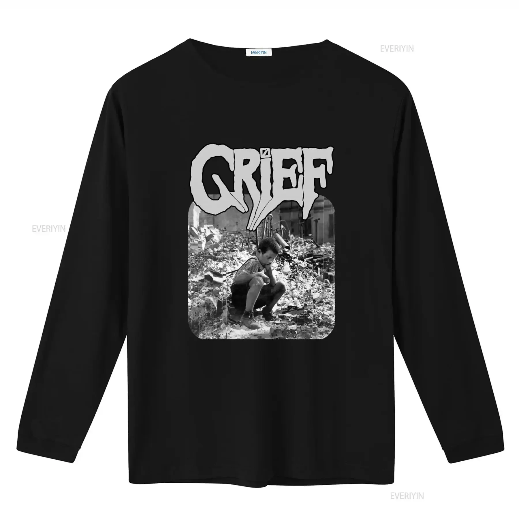 Grief Dismal Sludge Metal Band T Shirt Vintage Style Print for Rock Fans vintage Washed Versatile Stylish Unisex Comfortable