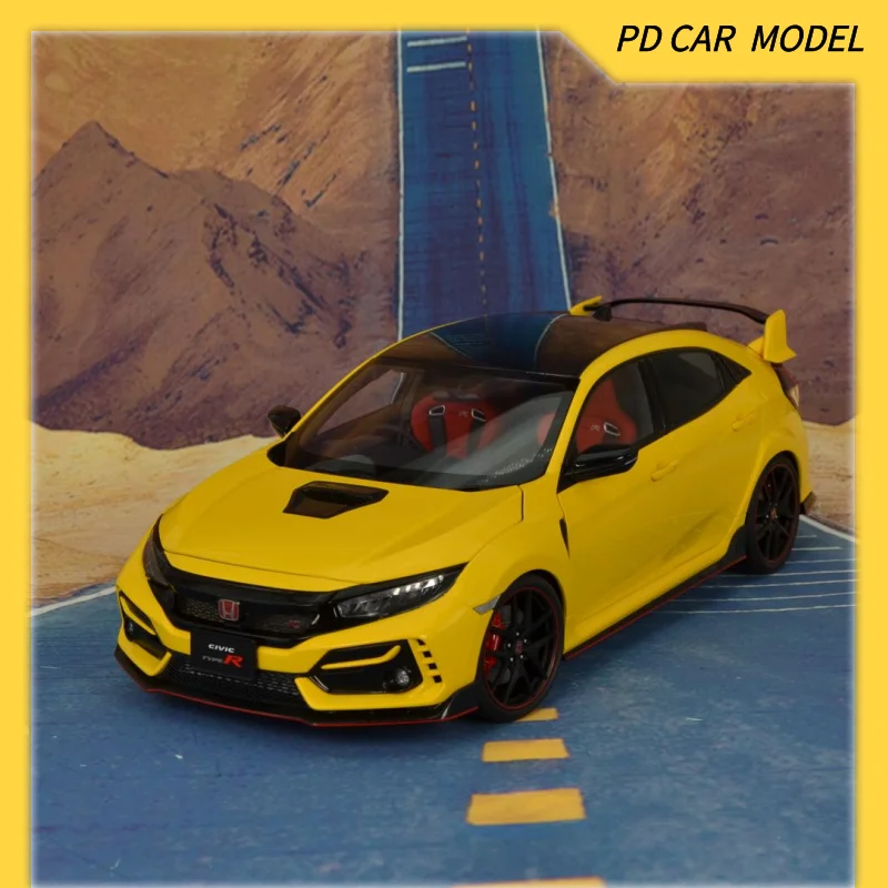 AUTOART Collectible 1:18    Honda CIVIC TYPE R  FK8 YELLOW Gift for friends and family