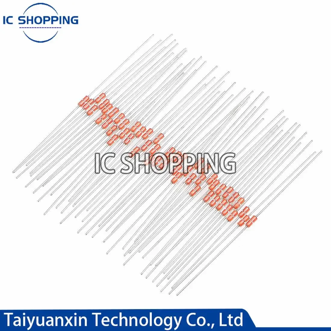 50PCS Glass Sealed MF58 Thermistor NTC 1% B3950 5K 10K 20K 47K 50K 100K 500K Negative Temperature Type DO-35