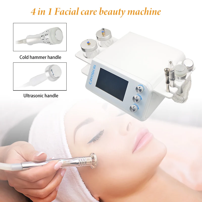 4 In 1 Vacuum Blackhead Remover hydradermabrasion Diamond Peeling Hydra dermabrasion ultrasonic Cold hammer Aqua Peel Face