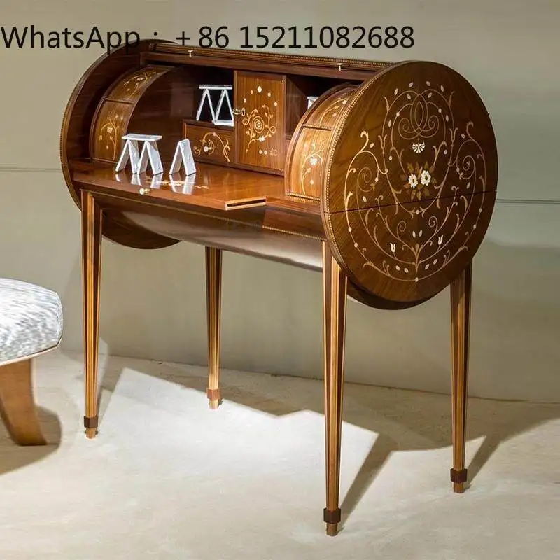 SCY light luxury solid wood storage cabinet villa living room high-end walnut storage cabinet display cabinet