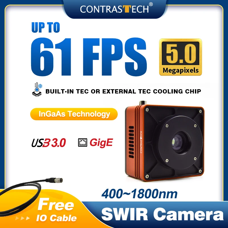 

5MP IMX992 62fps USB3.0/GigE 400-1800nm Alvium SWIR Camera for Fruit Spoilage Detection Contrastech