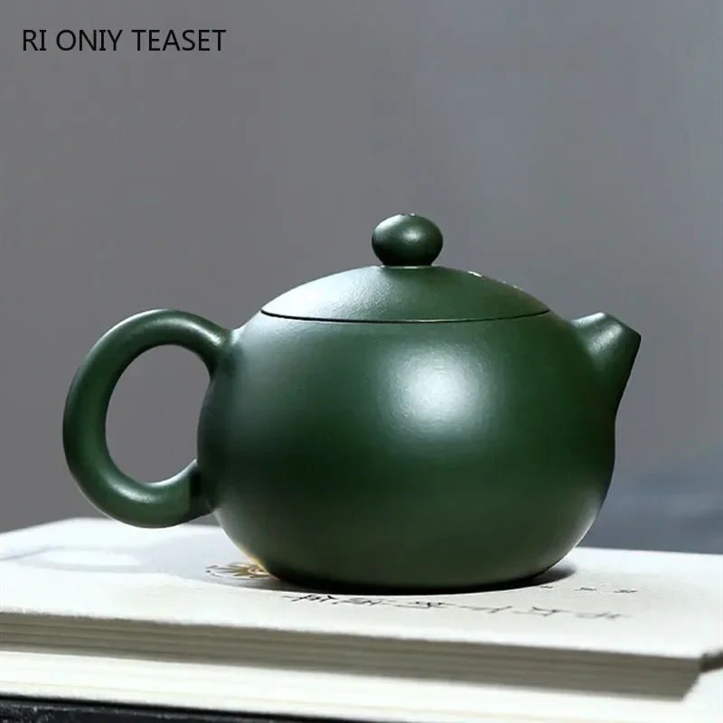 180ml Yixing High-end Purple Clay Teapot Mud-painted Plum Bamboo Handmade Ball Hole Xishi Tea Pot Kettle Chinese Zisha Tea Set