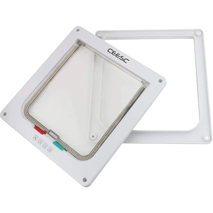 باب قطة كبير الحجم الخارجي 11x9.8 4 طريقة قفل باب القط للنوافذ انزلاق باب زجاجي مانعة لتسرب الماء القط رفرف الباب للقطط تفعل #3