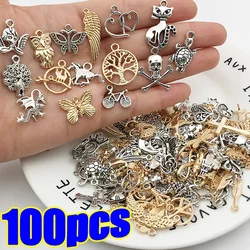 30/100 Stück DIY Mixed Cartoon Tier Baum Emaille Charms Perlen für Schmuckherstellung Diy Anhänger Halskette Armband Mithelfer