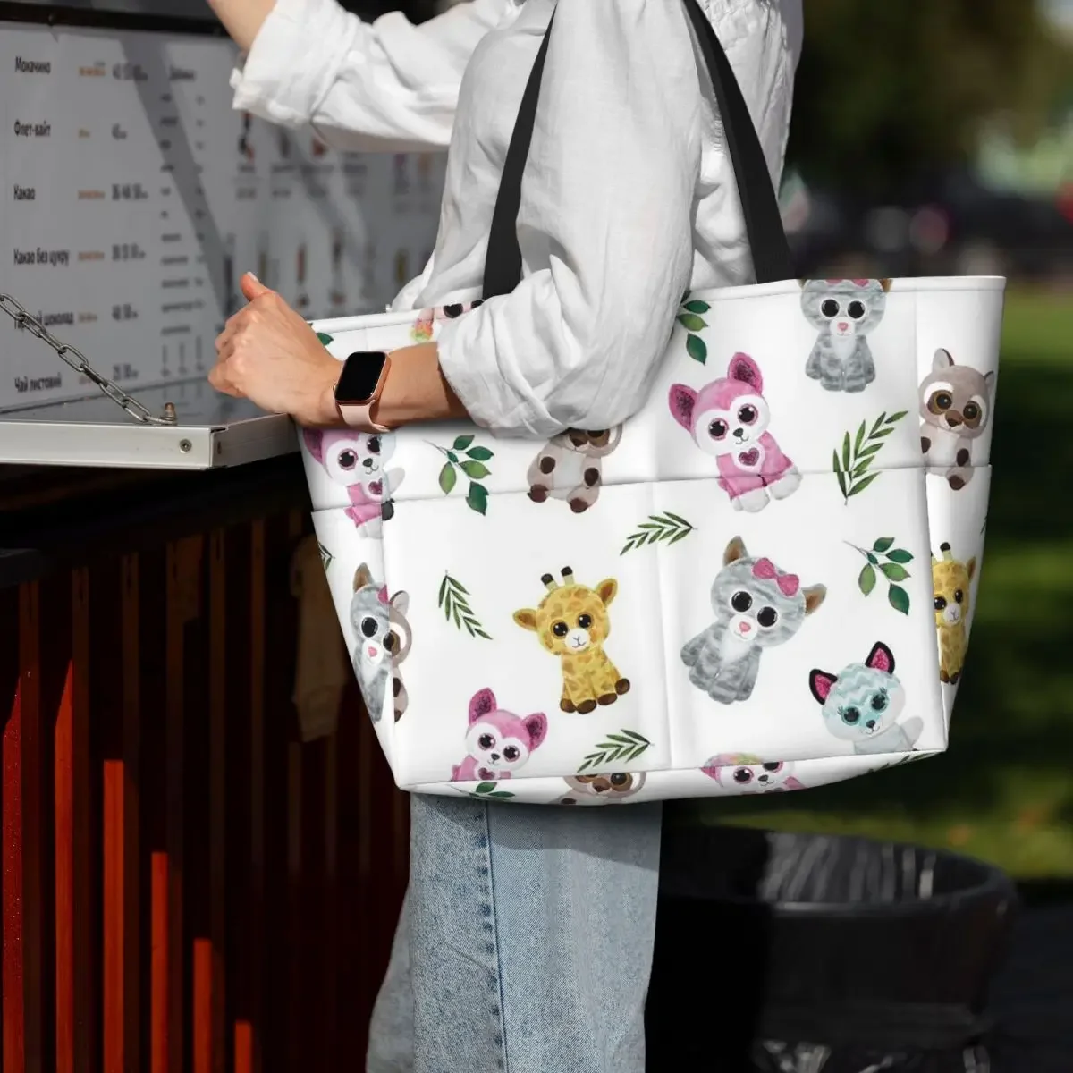 

Beanie Boo Beach Tote Bag Sport Gym Yoga Duffle Large Tote Bag Women Travel Bag Fitness bag