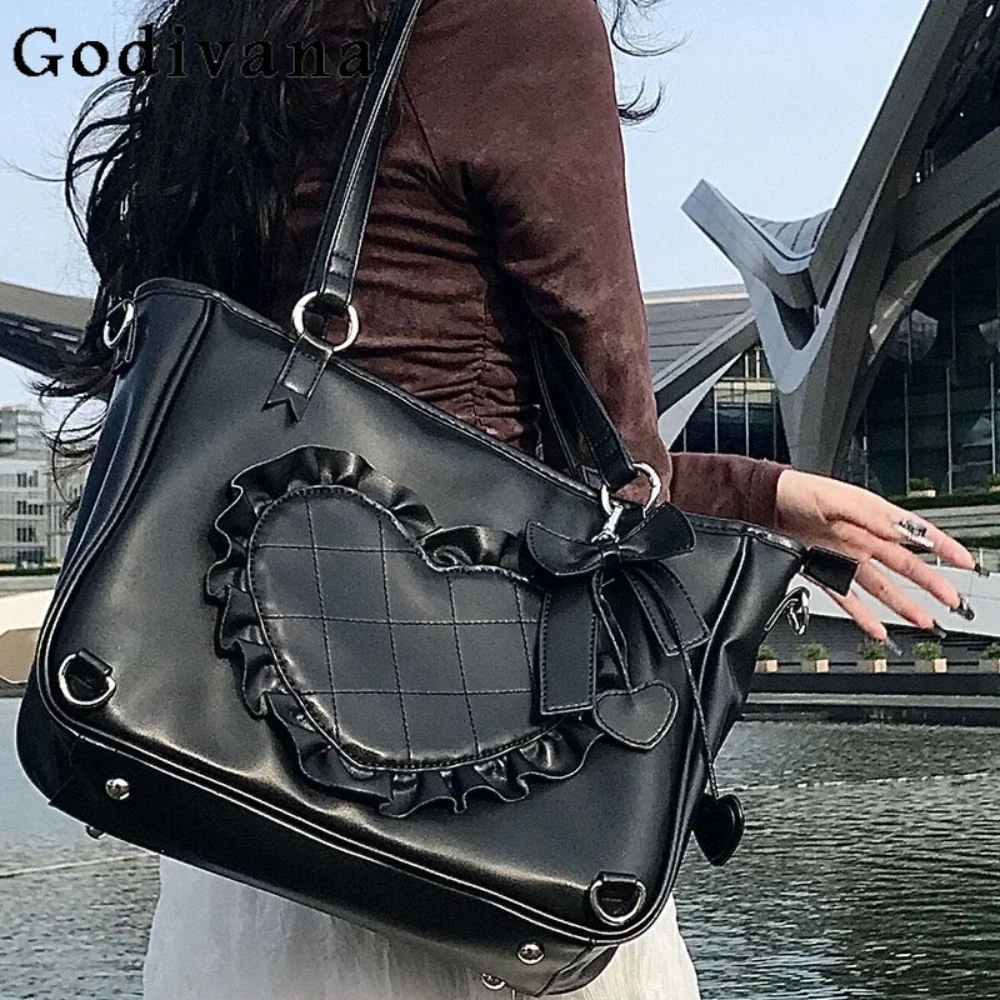 

White Shoulder Crossbody Sac Ladies Large Capacity Shopping Messenger Tote Leisure PU JK Handbags Itabag