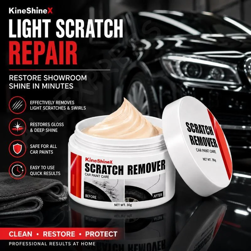 [G]Fast Acting Car Scratch Remover Polishing Paste with Sponge Applicator for Pickup Truck Auto Body Paint Scratch Repair