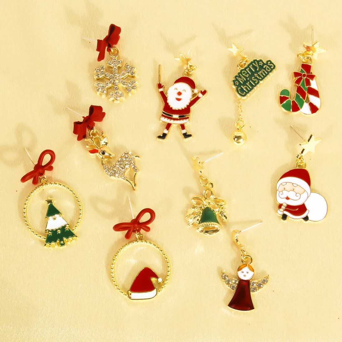 DIY accessories European and American cross-border snowflake bell earrings simple earrings earrings women Crutch old manF23810