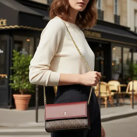 Ladies Chain Bag Multicolor Retro Simple Multifunctional Elegant Exquisite Chain Shoulder Strap Design Ladies Shoulder Bag