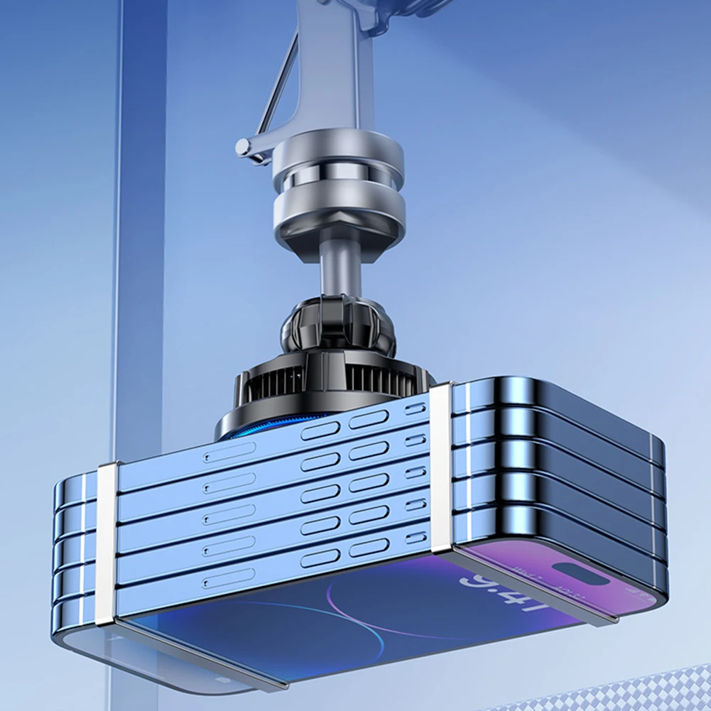 15 Вт магнитное охлаждение телефона автомобильное зарядное устройство беспроводная зарядка быстрое зарядное устройство автомобильный держатель телефона охлаждающее крепление для iPhone 16/15/14/13/12