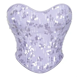 Heart Shaped Bra Corset Body Shapers Women Vintage Underbust Corset Top Fajas Printed Sexy Partywear Fashion Streetwear tube top