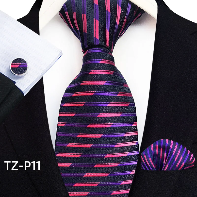 Floral Blau Krawatten Für Männer Hochzeit Party Business Mann Krawatte Taschentuch Brosche Manschettenknöpfe Set Männer Zubehör Gravata – Detail 13