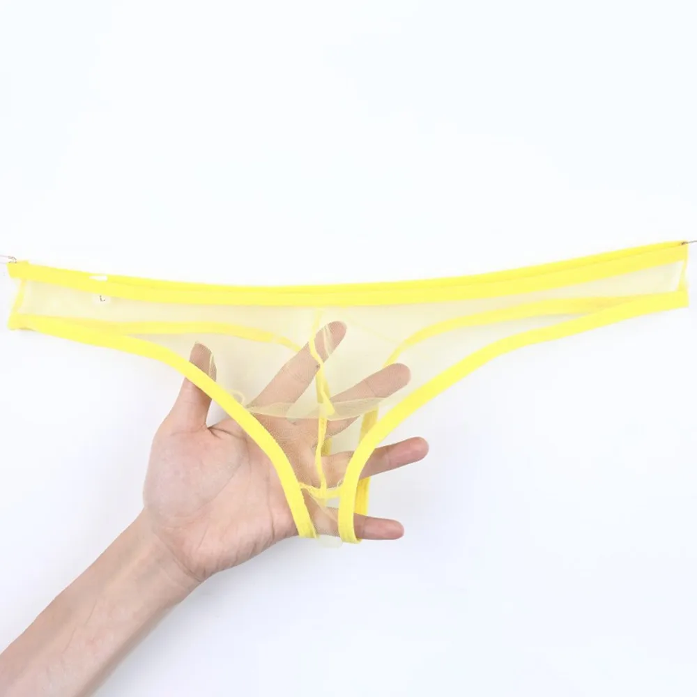 

Men'S See-Through Pouch Sexy Lingerie Low-Waist Fine Mesh Underwear For Man Breathable Sheer Japanese Thongs Large Size Panties