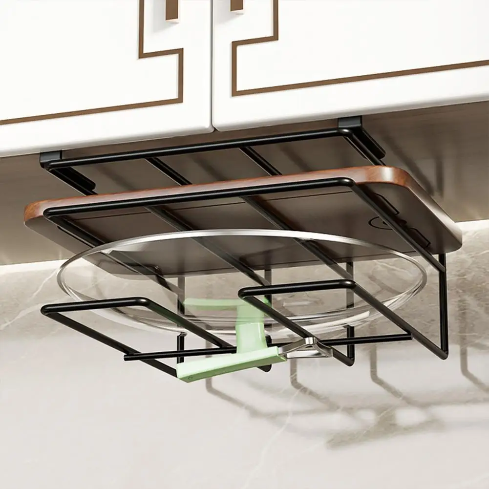 Chopping Board Holder Under-cabinet Storage Rack Heavy-duty Under-cabinet Cutting Board Holder with Strong for Kitchen