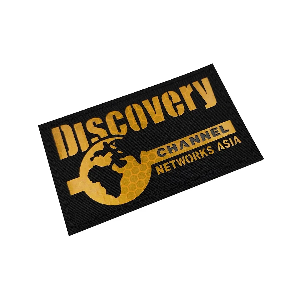 DISCOVERYIR Engrave Animal Discovery Channel Reflective Tactical Patches for Clothes  Patch Backpack Morale Badge Applique