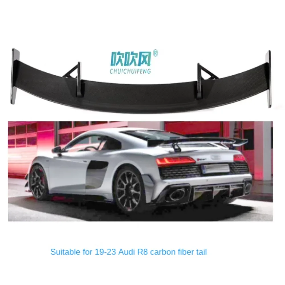 

New! For 19-23 Audi R8 Dry Carbon Fibre Tail Wing Brackets Tail Wing Fixed Wind Wings Spoiler Rear Wing Body Kits Car Accessori