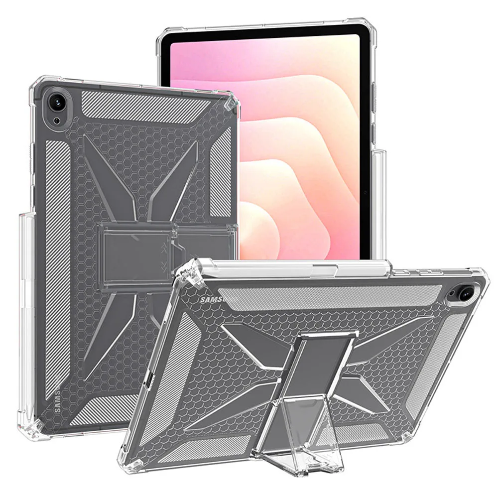 Case for Samsung Galaxy Tab S11 S11 Ultra 11 14.6" 2025 Clear Protective Cover with Stand Shockproof Transparent Back Case
