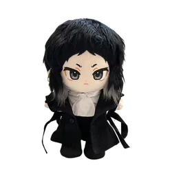 20cm Akutagawa Ryunosuke Cotton Dolls Anime Bungou Stray Dogs Silent Rabid Dog/Diablo with Original Costumes Dress-up Puppet Toy