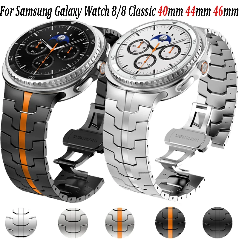 Metall-Edelstahlarmband für Samsung Galaxy Watch 8/8, klassisches 40/44/46 mm Business-Stil-Armband, Galaxy Watch 8, klassisches Band