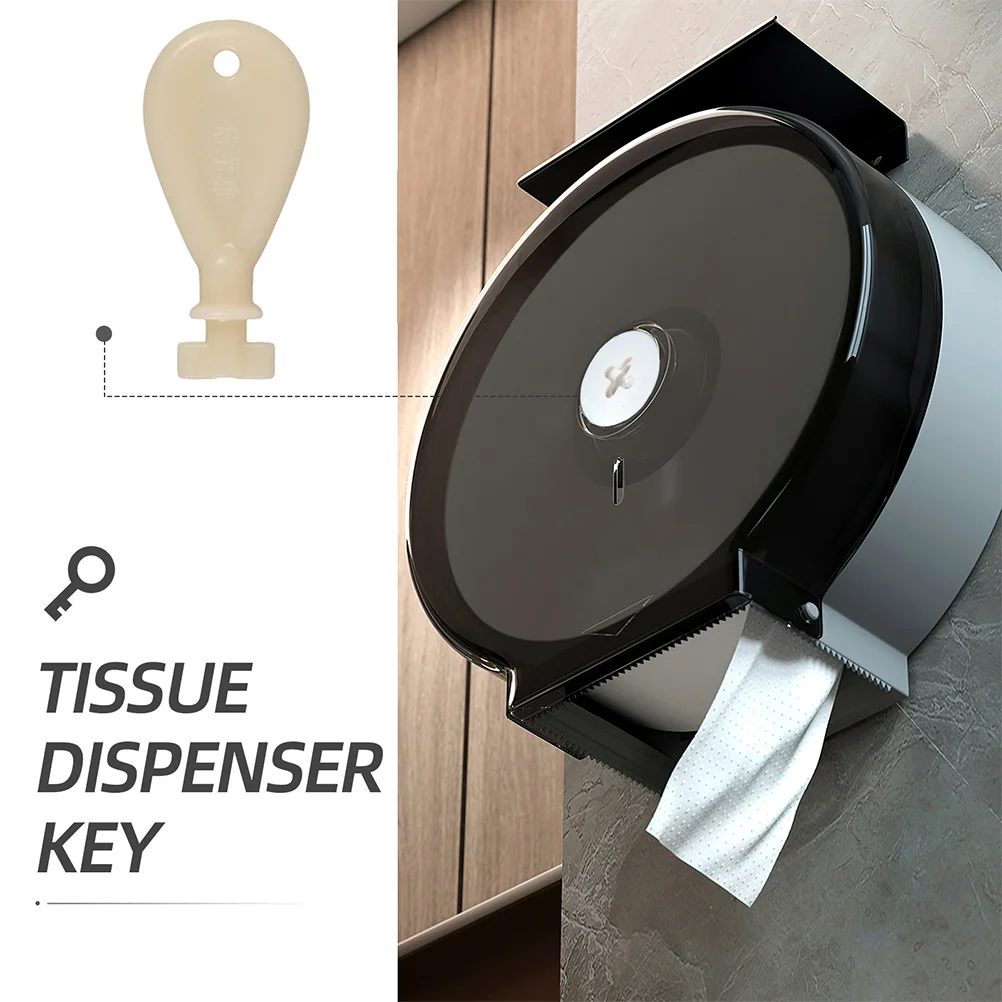 3 Pcs Key Toilet Paper Dispenser Universal Towel Commercial Keys Replacement Plastic Rack