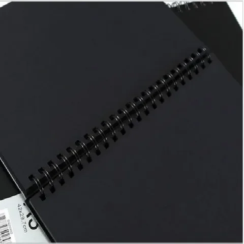 A4 Black Card Book 120 Pages Black Card Paper Inner Page Coil Book Graffiti A3 Photo Album DIY Black Sketchbook Notebook