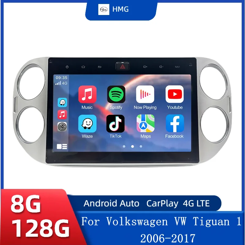 

HMG Car Radio For Volkswagen VW Tiguan 1 2006 2010 2016 Golf Plus Wireless Carplay Android Auto Car Stereo Multimedia Player