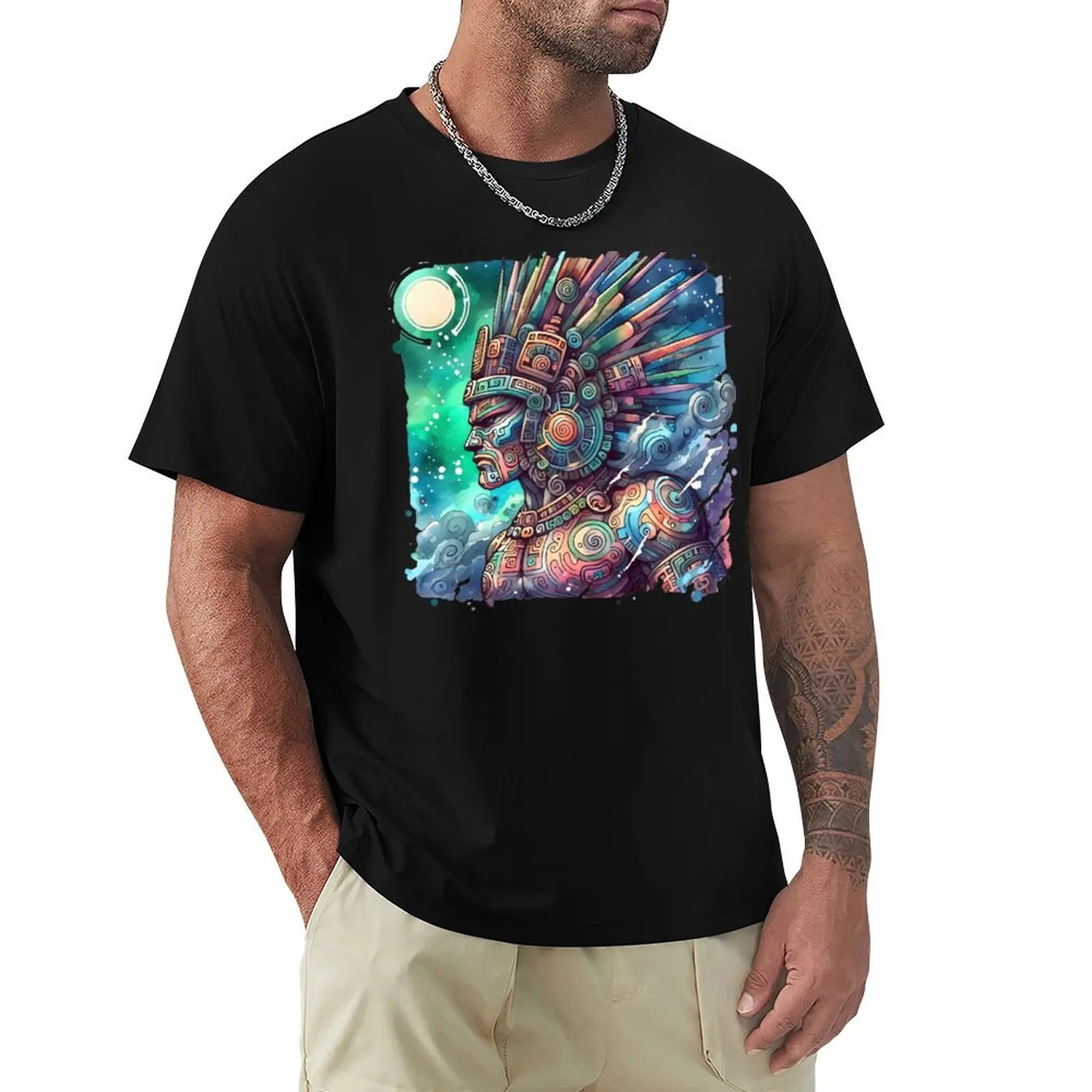 Camiseta Tezcatlipoca para entrenamiento físico, camiseta transpirable