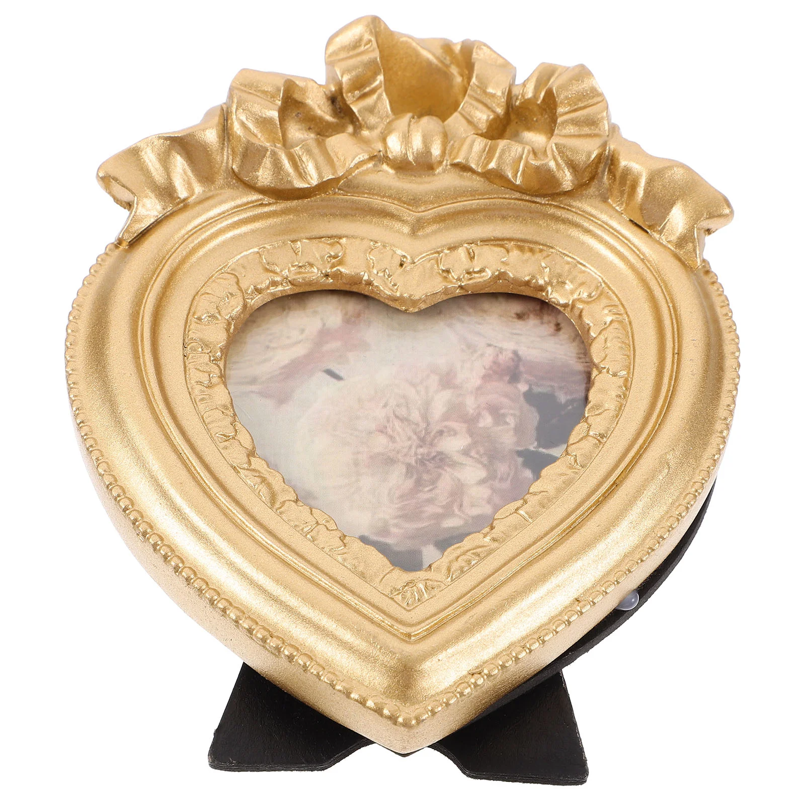 

Frames European Heart-shaped Resin Photo Table Hanging Wall Wedding Ornaments Picture Retro Style Desk Golden Office