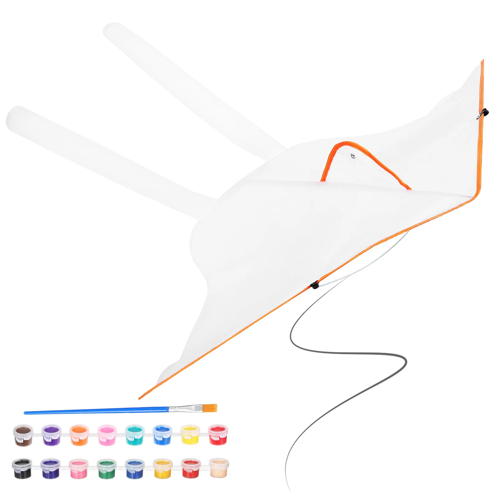 مجموعة طلاء أكريليك فارغة للطائرات الورقية مع فرشاة، مجموعة إبداعية للأطفال للرسم والحرف اليدوية والأنشطة الخارجية والتلوين