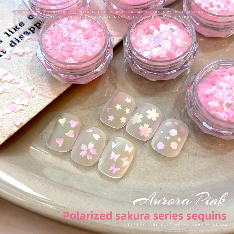 Lyle Aurora Nail Art Glitter Powder Mermaid Sequins Irregular Prism Effect Flashy Design Nail Stickers Unusual Manicure Decor