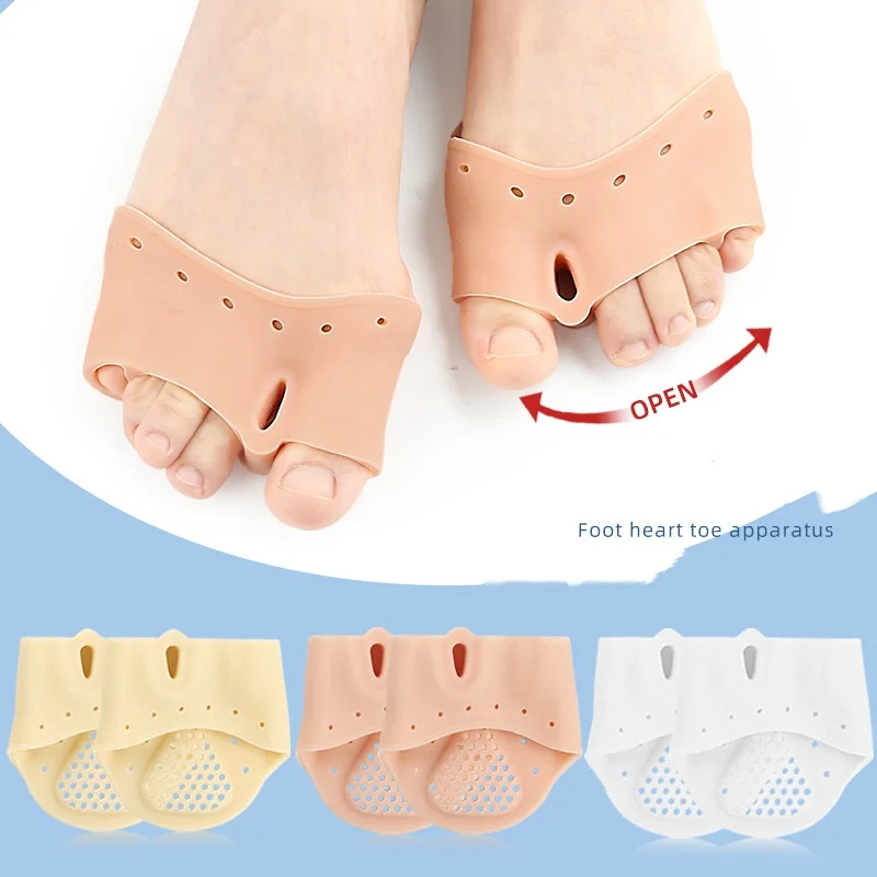 

Forefoot Pad Three-hole Hallux Valgus Toe Separator Shock Absorption Massage Forefoot Pad And Toe Overlap Separator