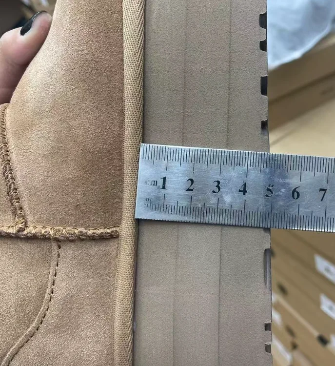 HQF UG 2024 New Natural Sheep Fur Women Fashion Casual Winter Snow Boots Wool Lined  Ankle Warm Shoes 5CM Platform Waterproof