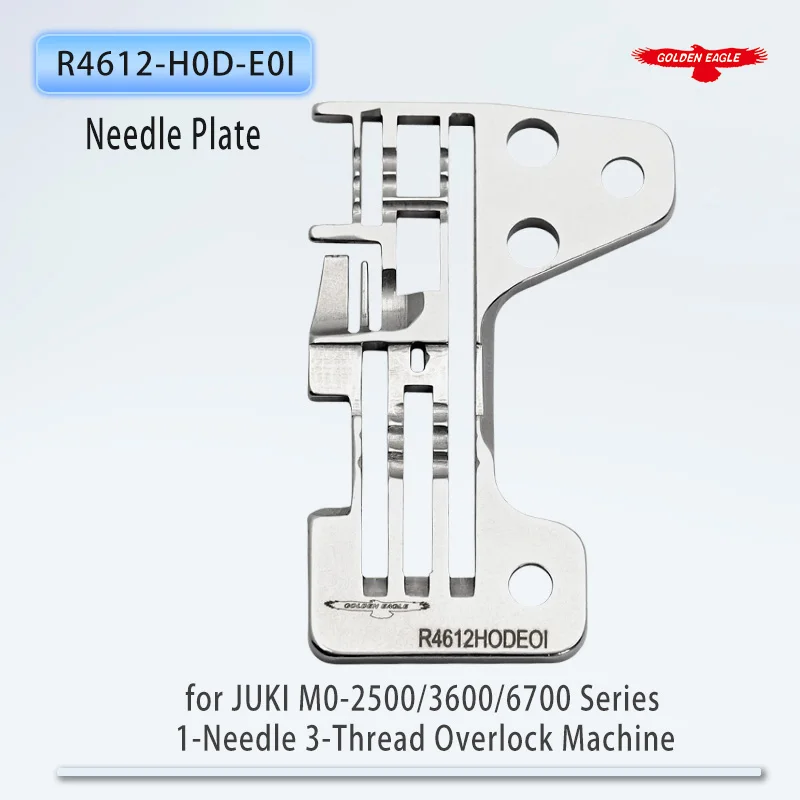 Golden Eagle Needle Plate R4612-HOD-EOI for JUKI M0-2500/3600/6700 Series Single Needle Three Thread Overlock Sewing Machine Par