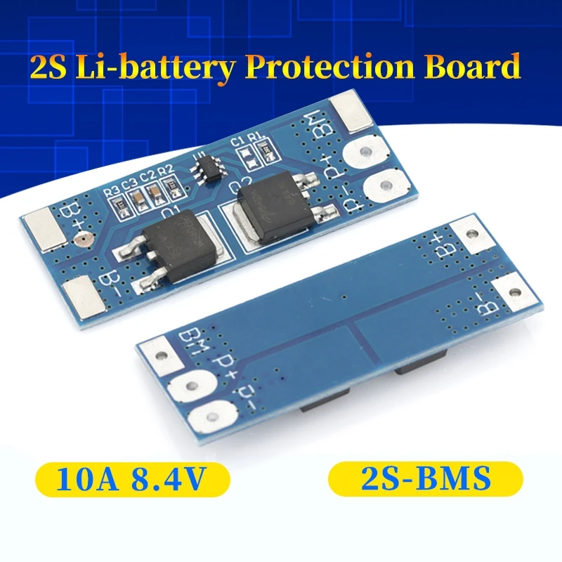 MGQH 2S 10A 7.4V 18650 lithium battery protection board 8.4V balanced function/overcharged protection