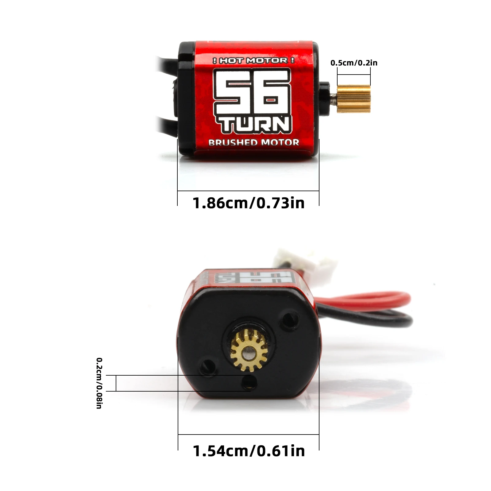 RC 030-56T 050-48T 180-50T High Torque Brushed Motor for 1/30 1/24 1/18 RC Crawler Axial SCX24 FMS RC Car  Upgrade Replacement