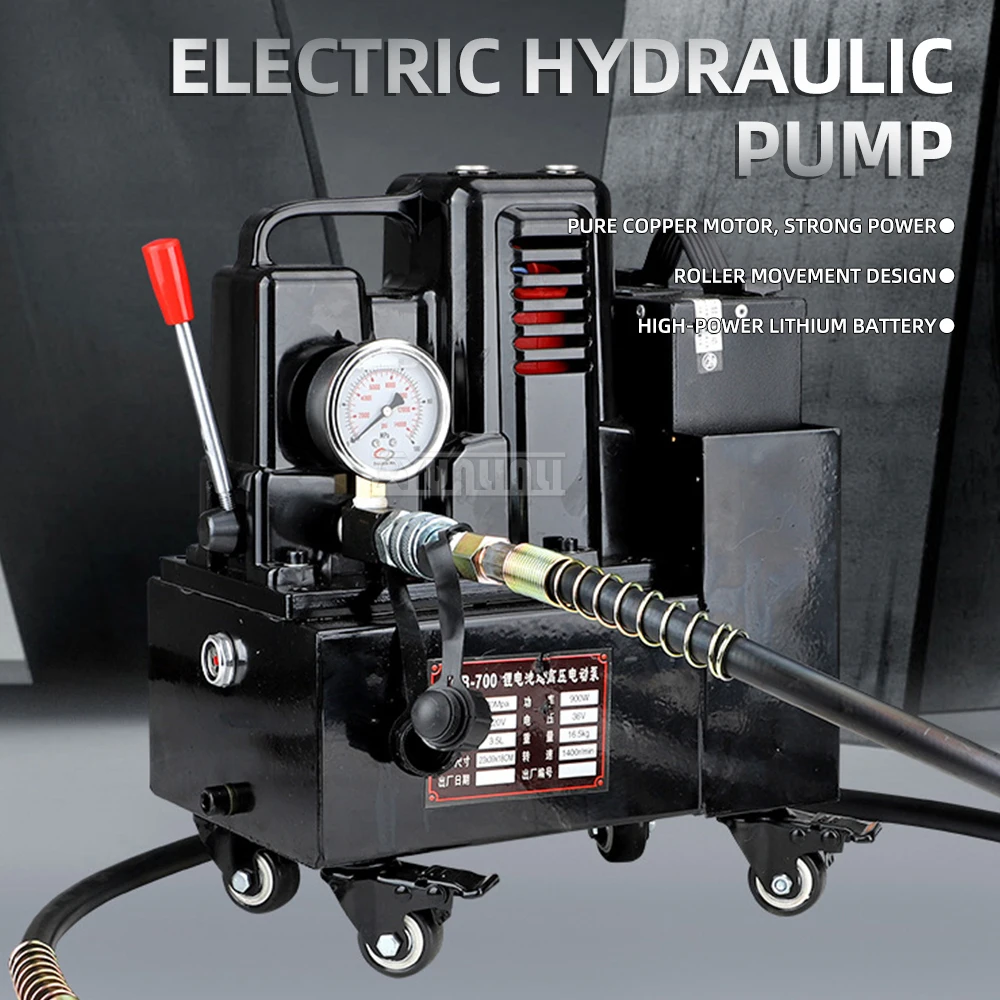 Portable Hydraulic Electric PumpElectric Hydraulic Pump  Ultra-Compact Hydraulic Pump Lithium-Ion High-Pressure Hydraulic Pump