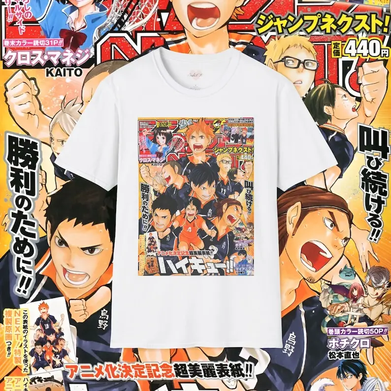 Haikyu Shirt Vintage Anime T-Shirt Retro Manga Merch Unisex Shirts