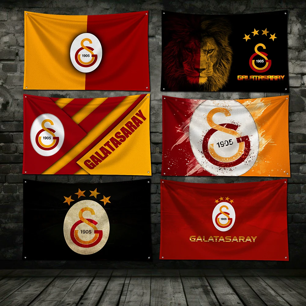 3x5 Ft Football Game FC G-galatasarays Flag Polyester Digital Printing Banner for Garage Wall Door Decoration With Brass Grommet