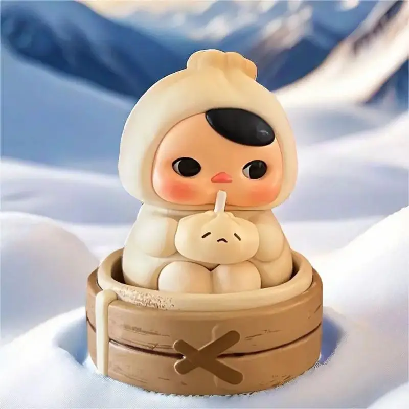 PUCKY The Feast Series Steamed Bun Action Figure Steamed Dumplings Anime Figure Cute Dolls Model Desk Decor Collectible Toy Gift