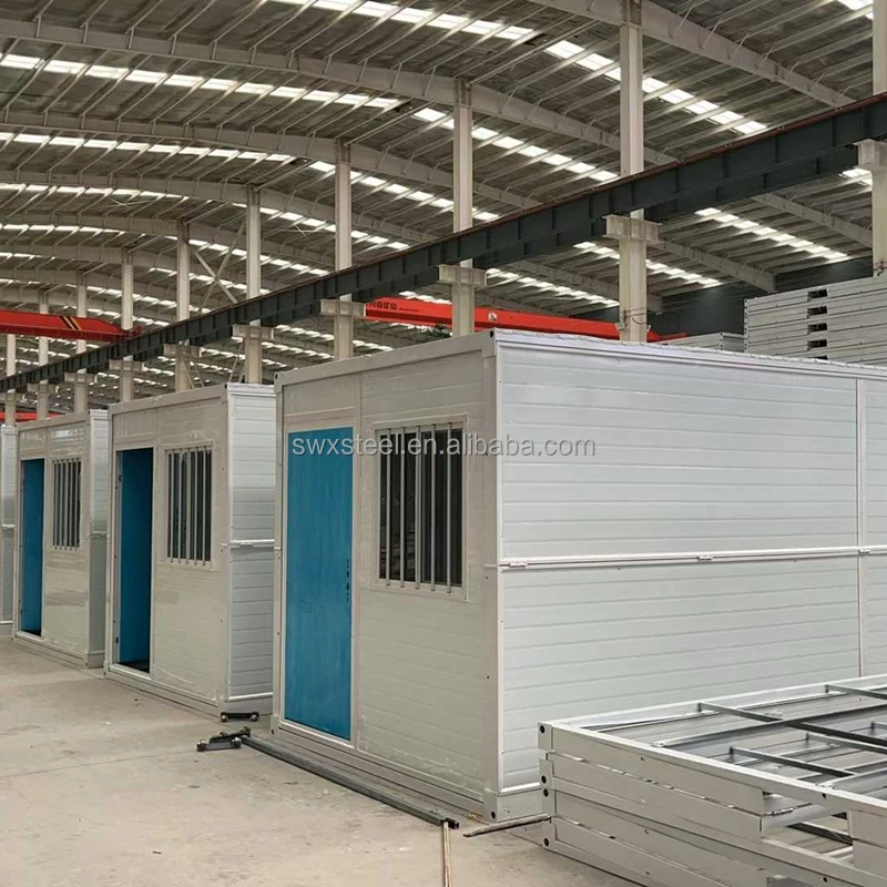 Prefab 20ft Foldable Container for Mobile Office Kitchen School Workshop Disaster Relief Housing Storage Room Use Durable