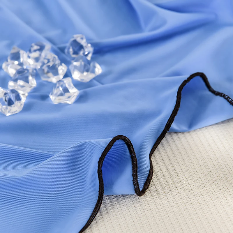 Ultra-thin Cooling Breathable Single-layer Summer Blanket Bed Cooled Super Cool Silky Duvet Cold Feel Ice Silk Bed Sheet