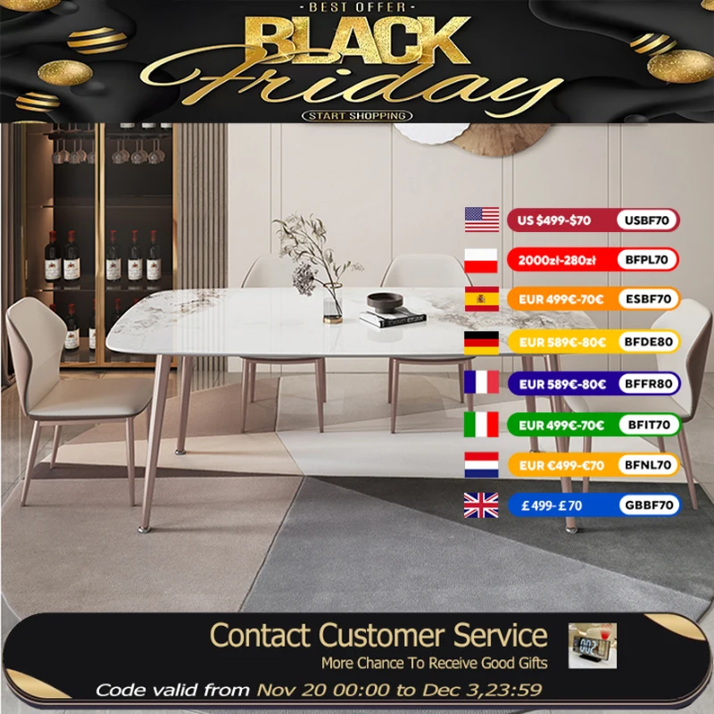 

Party Italian Dining Tables Event Reading Study House Modern Dining Tables Living Room Luxury Tavolo Pranzo Furniture Home