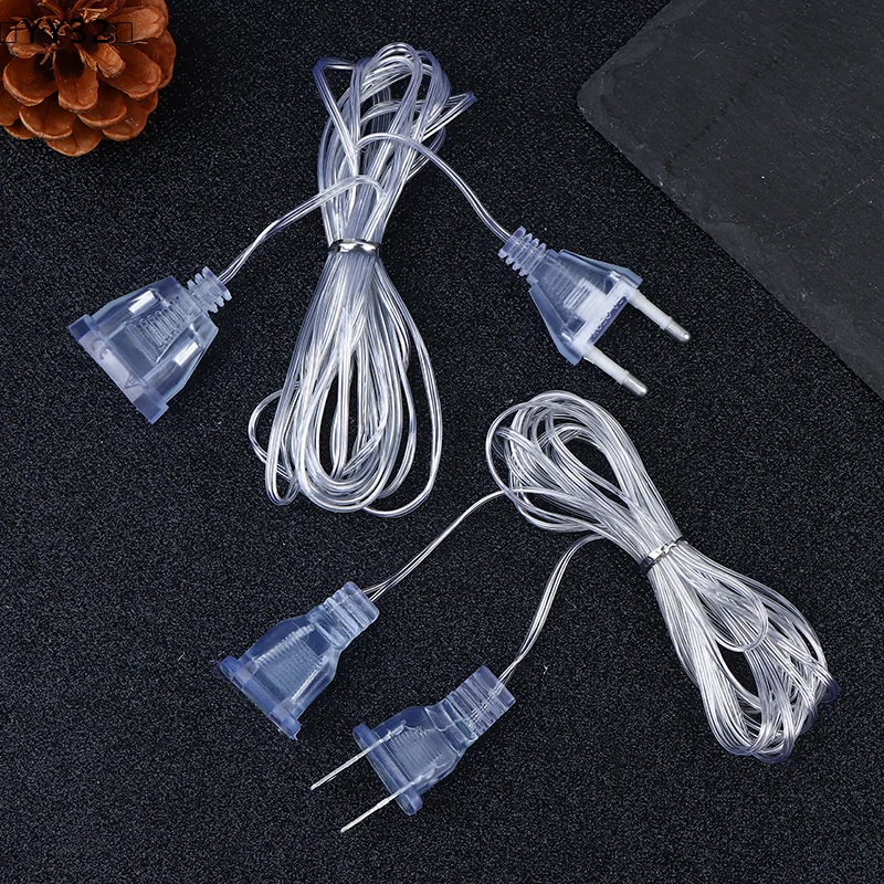 3M/5M EU US Plug Extender Wire Light String Extension Cable Standard Power Extension Cord For Christmas LED String Light〔YY32〕