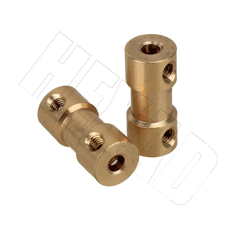 Brass Transfer Connector for RC Boat Car Airplane 2/2.3/3/3.17/4/5/6mm N20 Motor Shaft Coupling Coupler Connector Sleeve Adapter