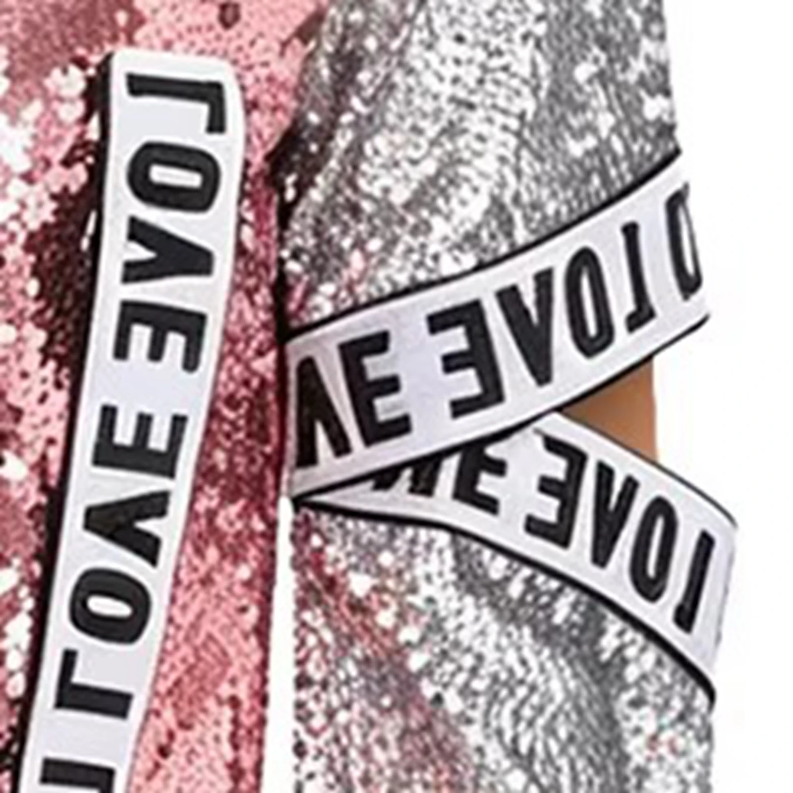 

Womens Sequin Bomber Jacket Hip Hop Jazz Dance Outerwear Color Block Long Sleeve Front Zipper Baseball Jacket for Rave Party