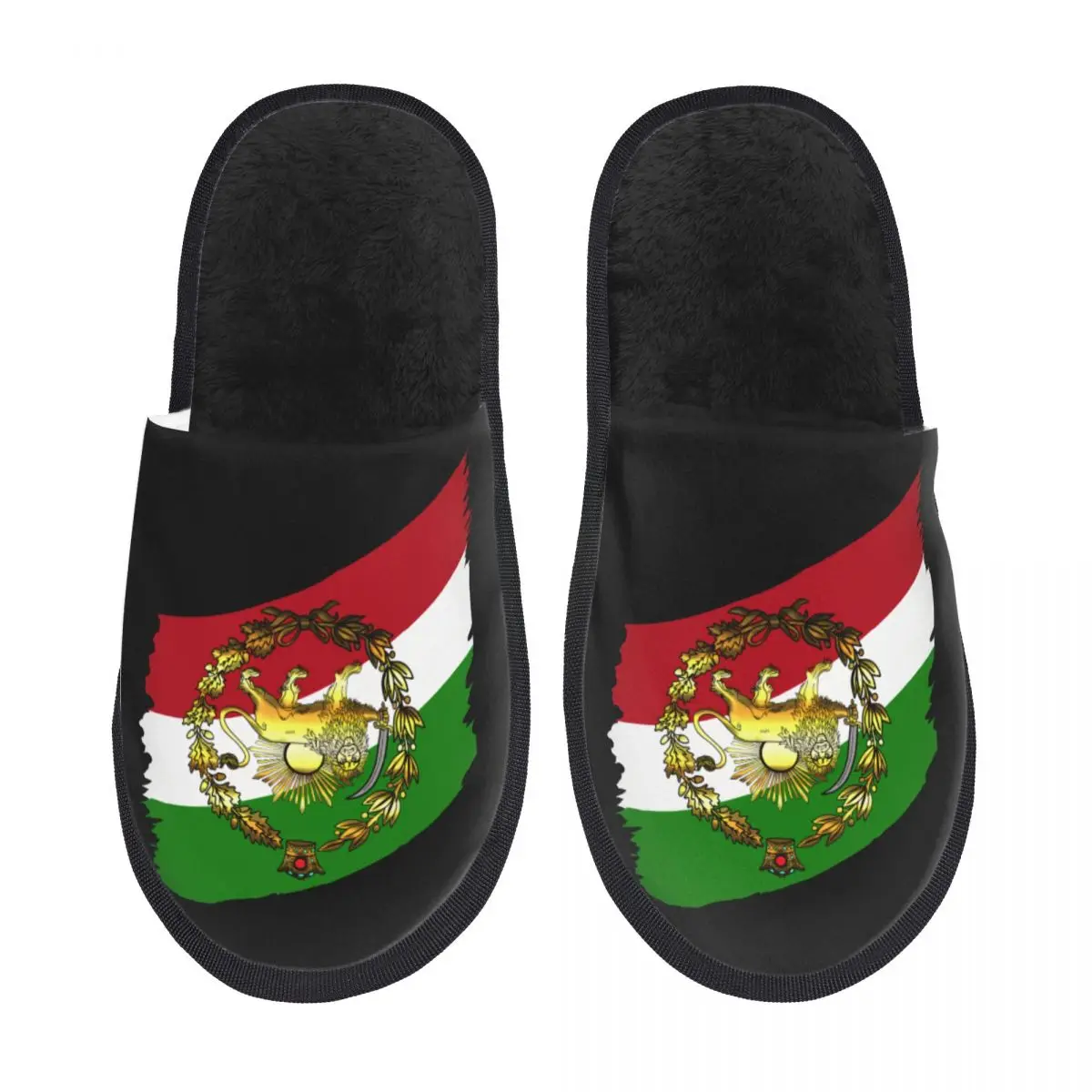 

Custom Print Women Iran Pahlavi's Flag House Slippers Cozy Warm Memory Foam Fluffy Slipper Indoor Outdoor Shoes