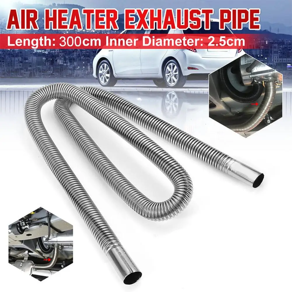 

Гибкий металлический шланг для выхлопной трубы автономного отопителя 25 мм x 3 м для дизельных/воздушных отопителей Webasto, комплект для вентиляции