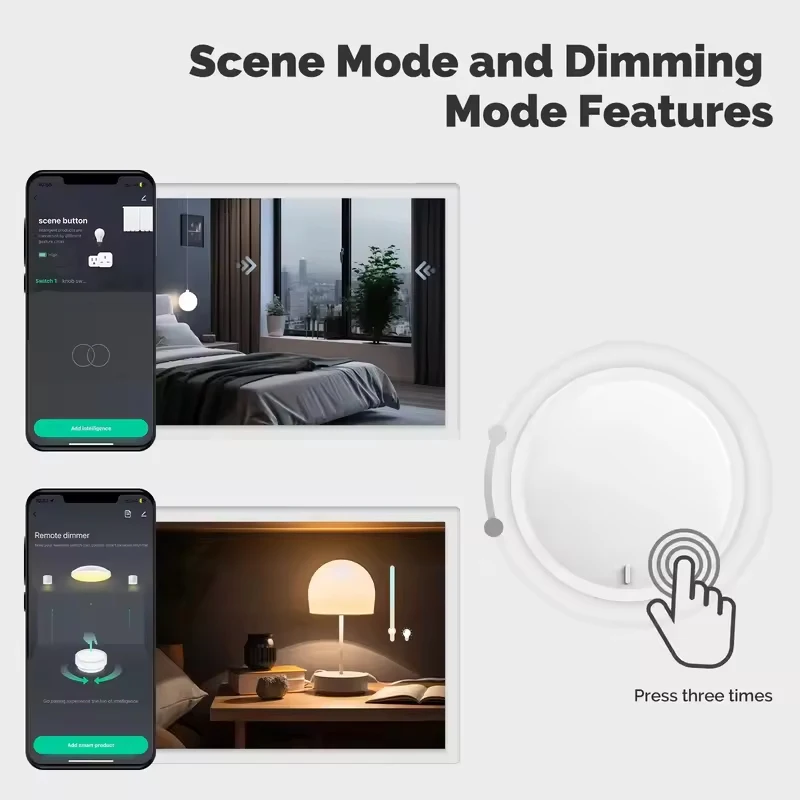 مفتاح زر المقبض اللاسلكي الذكي MOES Tuya ZigBee، يخلق مشاهدًا في تطبيق Smart Life، يعمل بالبطارية، وحدة تحكم أتمتة المنزل