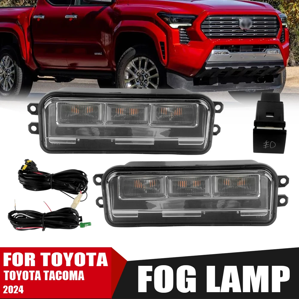 LED Daytime Running Light for TOYOTA TACOMA 2023-2024 Dynamic Sequential Turn Signal Fog Lamp Bezel